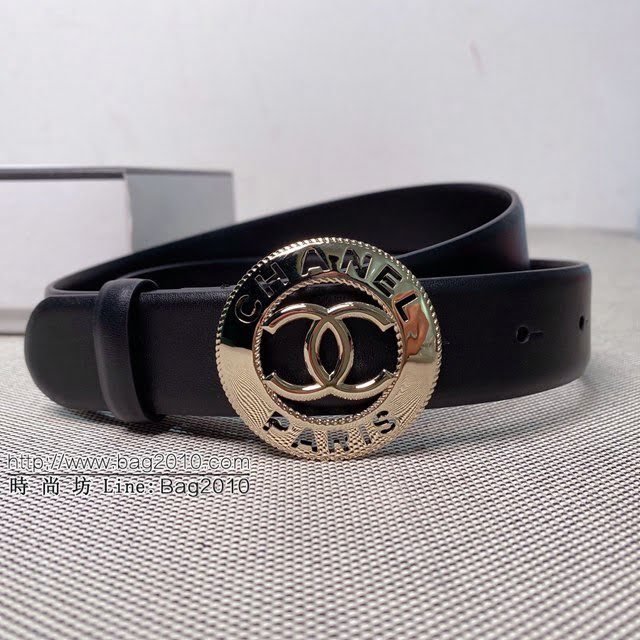 Chanel女士皮帶 香奈兒雙C時尚腰帶  jjp1900